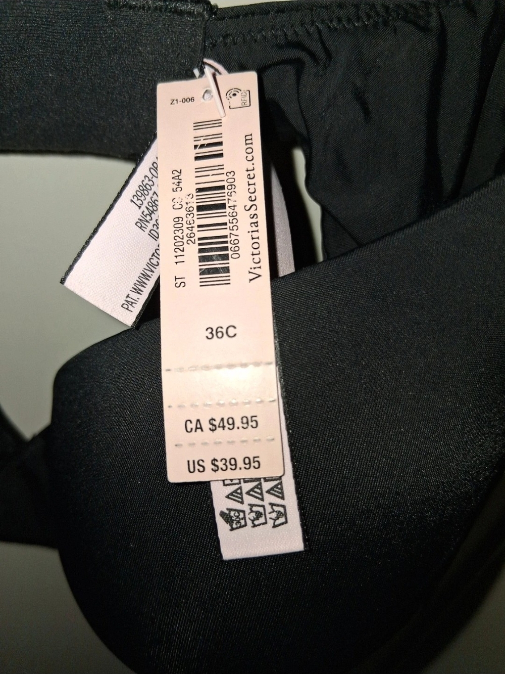 Victoria's Secret Black Bra with Attached Size Tags